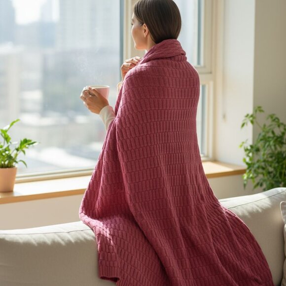 Magaschoni Fuchsia Decorative Throw - Picture 4 of 7